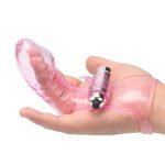 Capa Para Dedos Com Estimulador Clitoriano e Capsula Vibratória