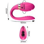 Vibrador de Casal com 7 Modos de Vibração Recarregável - Imagem 3