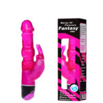 Vibrador Com Relevo Escalonado, Ponta Com Formato De Glande E Estimulador Clitoriano Formato Coelho – BAILE FANTASY VIBE