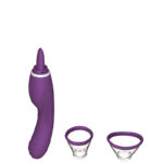 Vibrador Recarregável 4 Em 1, Com Penetrador E Bomba Clitoriana E Língua Estimuladora - Imagem 7