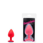 Plug Anal Em Silicone, Possui Em Sua Base Uma Pedra Colorida Lapidada Como Uma Joia.