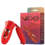 Vibrador Recarregável Formato Boca Com Penetrador E Movimentos De Vai E Vem – GOOD VIBE TOYS