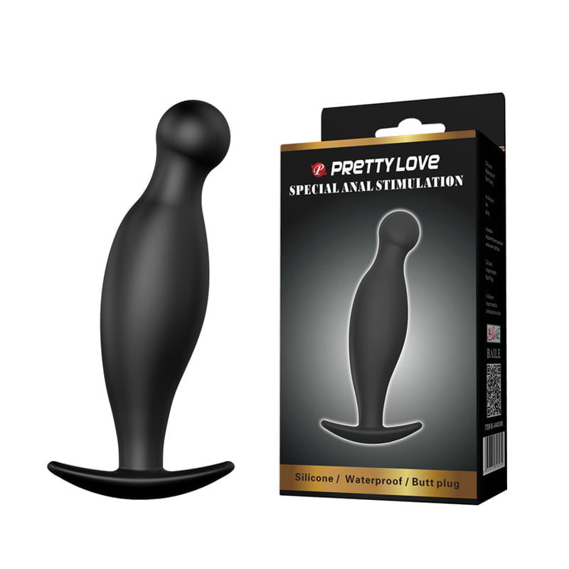 40036N Plug Anal Anatômico Em Silicone Preto - Imagem 1