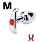 Plug Anal Luxo Metal (M) Com Trava De Segurança