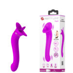 Vibrador Recarregável Duplo Com Língua Estimuladora E Penetrador Ponto G – FAUST